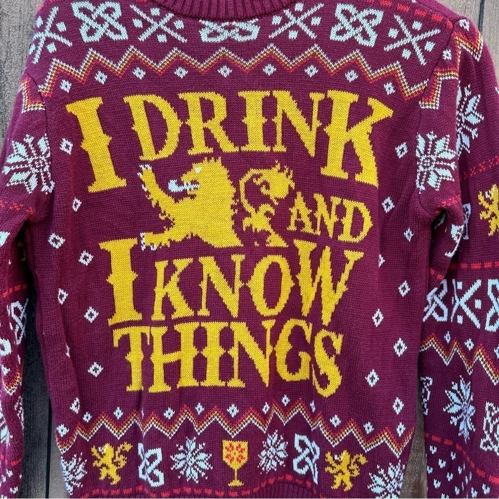 Game of Thrones Ugly Christmas Sweater size medium - Picture 4 of 4